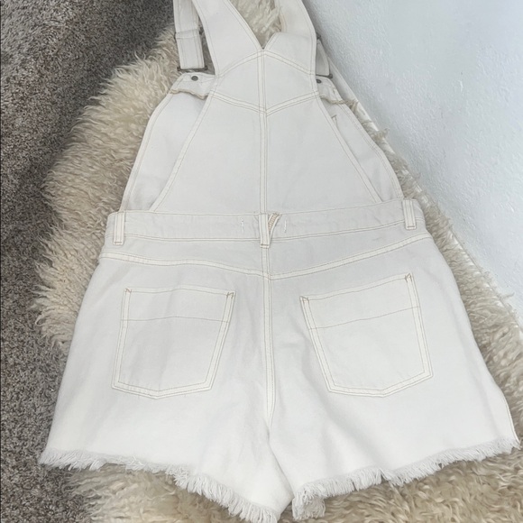We the Free Womens 0 Off White Sunkissed Shortall Overalls - Picture 6 of 11